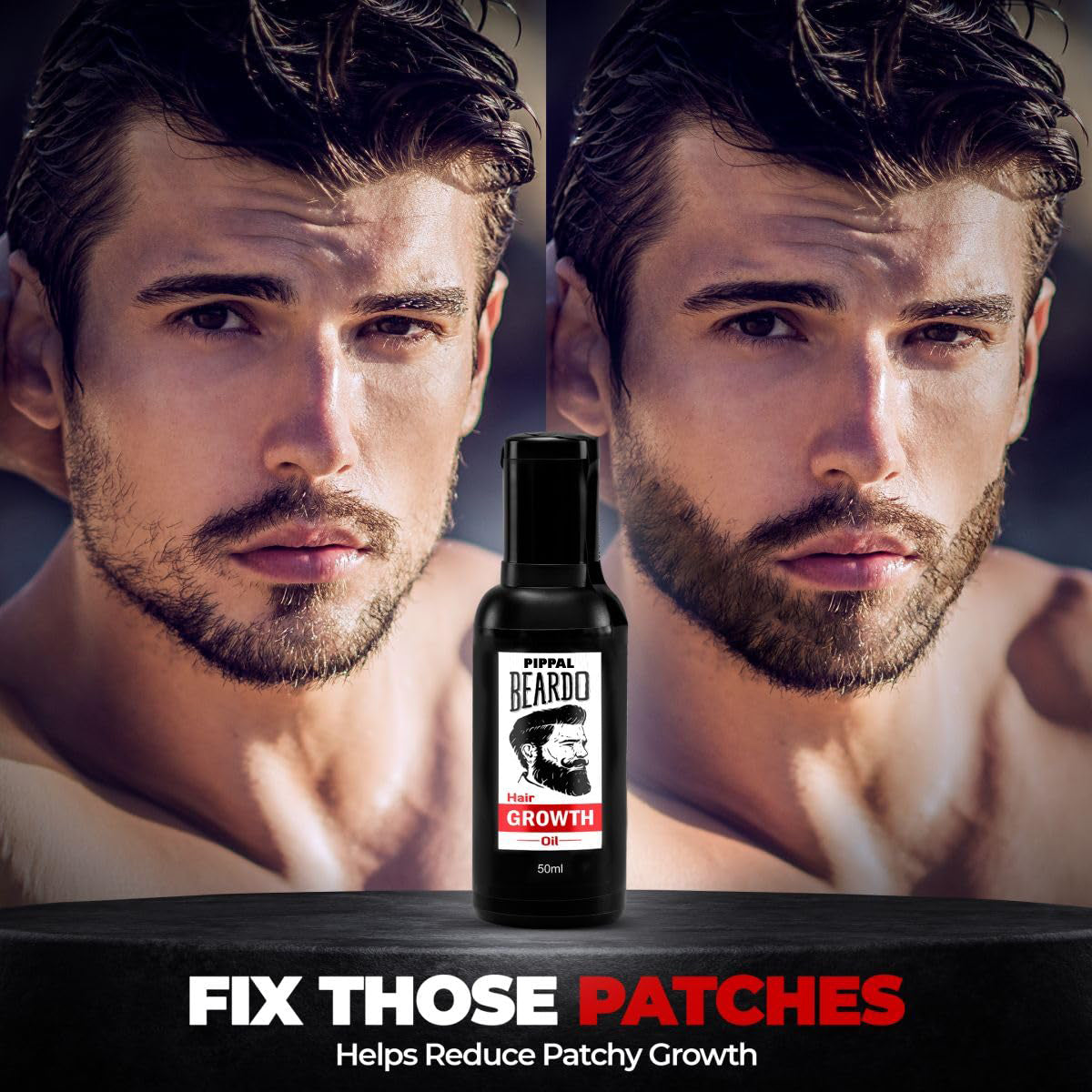 Beardo & Hair Growth Oil, 50ml for Stronger & Fuller Beard Hair 2X50ml
