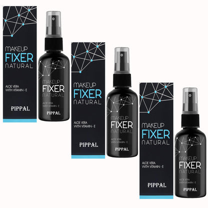Pippal Beauty Makeup Fixer Natural Dewy Finish with Vitamin E And Aloe Vera Long-Lasting Hydrating & Refreshing Setting Spray 80ml (Pack of 3)