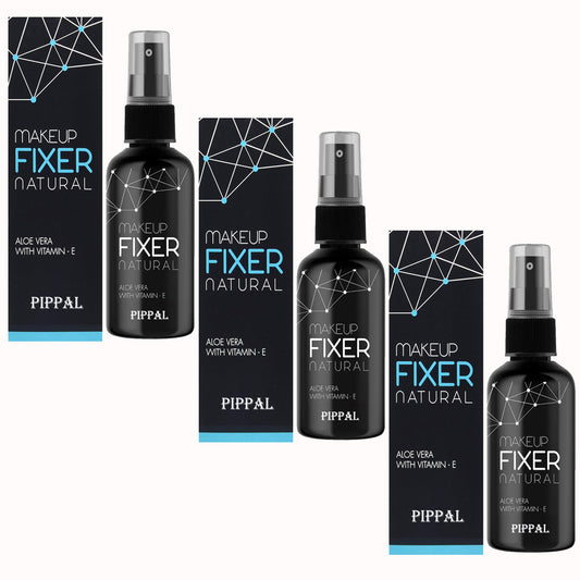 Pippal Beauty Makeup Fixer Natural Dewy Finish with Vitamin E And Aloe Vera Long-Lasting Hydrating & Refreshing Setting Spray 80ml (Pack of 3)